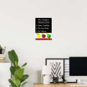 Farbenfrohe Äpfel Schule Klassenzimmer Regeln Post Poster (Heimbüro)