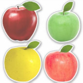 Farbenfrohe Apfelfrüchte Aufkleber (Vorderseite)