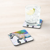 Farbenfrohe Appaloosa Unicorn Getränkeuntersetzer (Rechte Seite)