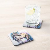 Farbenfrohe Appaloosa Unicorn Getränkeuntersetzer (Rechte Seite)