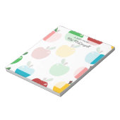 Farbenfrohe Apple-Muster - ein Hinweis des Lehrers Notizblock (Rotiert)