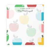 Farbenfrohe Apple-Muster - ein Hinweis des Lehrers Notizblock (Vorderseite)