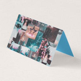 Farbenfrohe Aqua & Pink Weihnachtskollektion Faltk