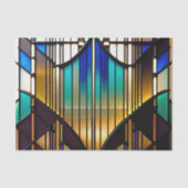 Farbenfrohe Aquamarine Goldene Kunst, Dichtung und Seidenpapier (Vorderseite)