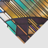 Farbenfrohe Aquamarine Goldene Kunst, Dichtung und Seidenpapier (Ausschnitt)