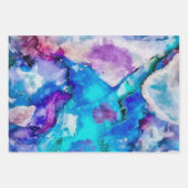 Farbenfrohe Aquarellabstraktion Geschenkpapier Set (Vorderseite)