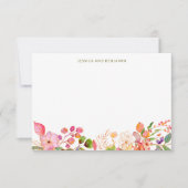 Farbenfrohe Aquarellbilder Dankeskarte (Vorderseite)