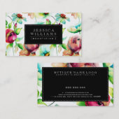 Farbenfrohe Aquarellbilder Visitenkarte (Vorne/Hinten)