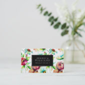 Farbenfrohe Aquarellbilder Visitenkarte (Stehend Vorderseite)