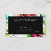 Farbenfrohe Aquarellbilder Visitenkarte (Rückseite)