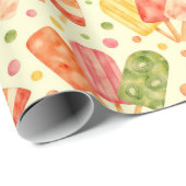 Farbenfrohe Aquarellbläschen Geschenkpapier (Rolleneckpunkt)