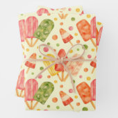 Farbenfrohe Aquarellbläschen Geschenkpapier Set (Beispiel)