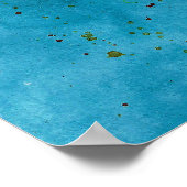 Farbenfrohe Aquarellblume Poster (Ecke)