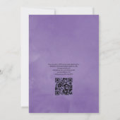 Farbenfrohe Aquarellblume QR-UAWG Hochzeit Einladung (Rückseite)