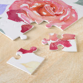 Farbenfrohe Aquarellblumenmuster Puzzle (Seite)
