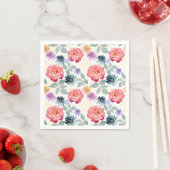 Farbenfrohe Aquarellblumenmuster Serviette (Beispiel)