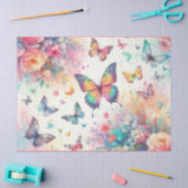 Farbenfrohe Aquarellblüten Seidenpapier (Basteln)