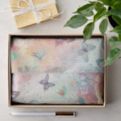 Farbenfrohe Aquarellblüten Seidenpapier (Geschenk)