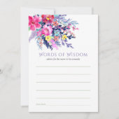 Farbenfrohe Aquarellblütendusche Mama Beratung Einladung (Vorderseite)