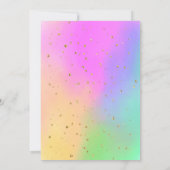 Farbenfrohe Aquarellbrunnengeburt Einladung (Rückseite)