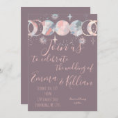 Farbenfrohe Aquarelle Einladung (Vorne/Hinten)