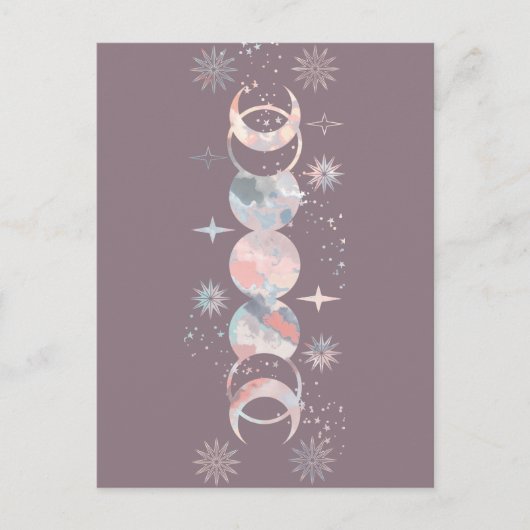 Farbenfrohe Aquarelle Einladungspostkarte (Vorderseite)