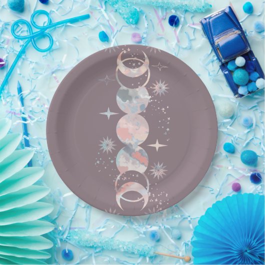 Farbenfrohe Aquarelle Pappteller (Party)