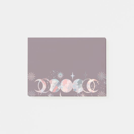 Farbenfrohe Aquarelle Post-it Klebezettel (Vorderseite)