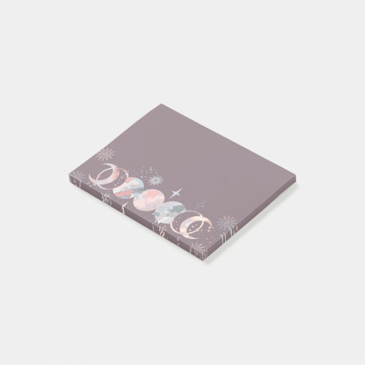 Farbenfrohe Aquarelle Post-it Klebezettel (angewinkelt)