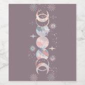 Farbenfrohe Aquarelle Weinetikett (Einzelnes Label)