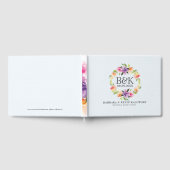 Farbenfrohe Aquarellfarben-Blume Gästebuch (Voll)
