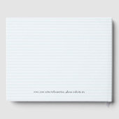 Farbenfrohe Aquarellfarben-Blume Gästebuch (Rückseite)