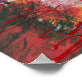 Farbenfrohe Aquarellfarben Collage Statue of Liber Poster (Ecke)