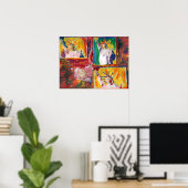 Farbenfrohe Aquarellfarben Collage Statue of Liber Poster (Heimbüro)