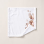 Farbenfrohe Aquarellfarben Eukalyptus-Blätter für  Badhandtuch Set (Waschlappen)