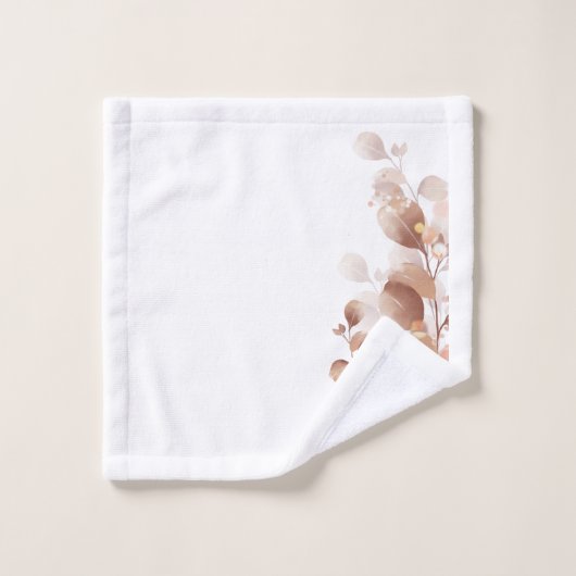 Farbenfrohe Aquarellfarben Eukalyptus-Blätter für Badhandtuch Set (Waschlappen)