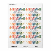 Farbenfrohe Aquarellfarben Federn schwarzer Skript (Vorne)