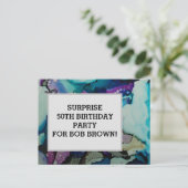 Farbenfrohe Aquarellfarben Geburtstagspostkarte Postkarte (Stehend Vorderseite)