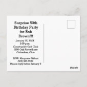 Farbenfrohe Aquarellfarben Geburtstagspostkarte Postkarte (Rückseite)