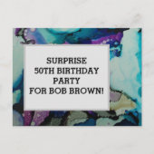 Farbenfrohe Aquarellfarben Geburtstagspostkarte Postkarte (Vorderseite)