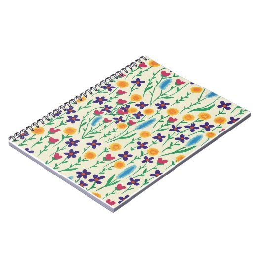 Farbenfrohe Aquarellfarben-Notebook/Journal Notizblock (Linke Seite)