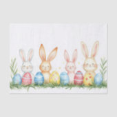 Farbenfrohe Aquarellfarben OsterBunnies Seidenpapier (Vorderseite)