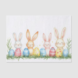 Farbenfrohe Aquarellfarben OsterBunnies Seidenpapier