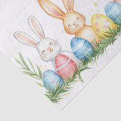 Farbenfrohe Aquarellfarben OsterBunnies Seidenpapier (Ausschnitt)