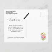 Farbenfrohe Aquarellfarben-Stiefmütterchen, die da Ankündigungspostkarte (Rückseite)