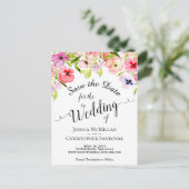 Farbenfrohe Aquarellfarben-Stiefmütterchen, die da Ankündigungspostkarte (Stehend Vorderseite)