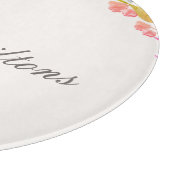 Farbenfrohe Aquarellfarben Wildblume etabliert Schneidebrett (Ecke)