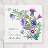 Farbenfrohe Aquarellfarben Wildblumen Frühjahrshoc Geschenkanhänger (Vorderseite)