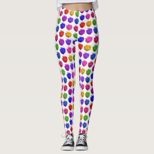 Farbenfrohe Aquarellfarbenflecken oder -tropfen Leggings