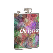 Farbenfrohe Aquarellfärbung Swirl aus Misty Pastel Flachmann (Rechts)